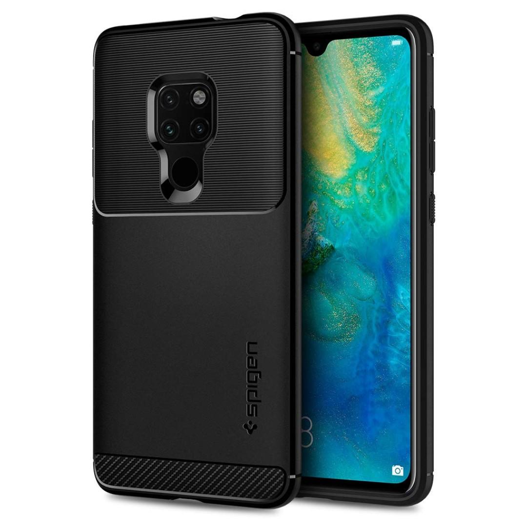 Original Spigen Rugged Armor Case for Huawei Mate 20 (Category: Huawei) located in Manila. Submitted by techsmartph (Listing ID 230466981, Image 1). Description: • Resilient Shock Absorption and Carbon Fiber Design • Flexible TPU case with interior spider-web pattern & Raised lip to protects screen • Air Cushion Technology for shock absorption • Tactile buttons for solid feedback and an easy press • HUAWEI Mate 20 Case Compatible with HUAWEI Mate
