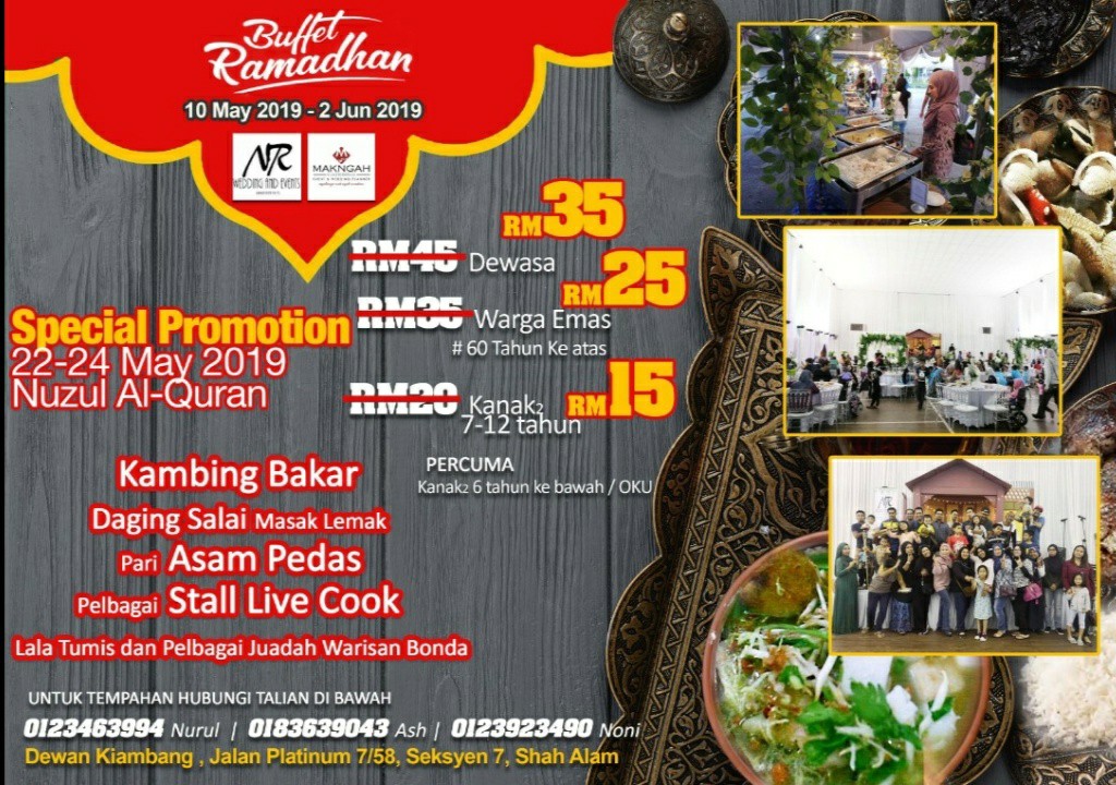 Promo Buffet Ramadhan Shah Alam 2019 Tickets Vouchers Gift Cards Vouchers On Carousell