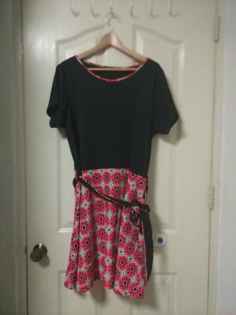 Plus Size Retro Print Dress Uk18 Women S Fashion Clothes