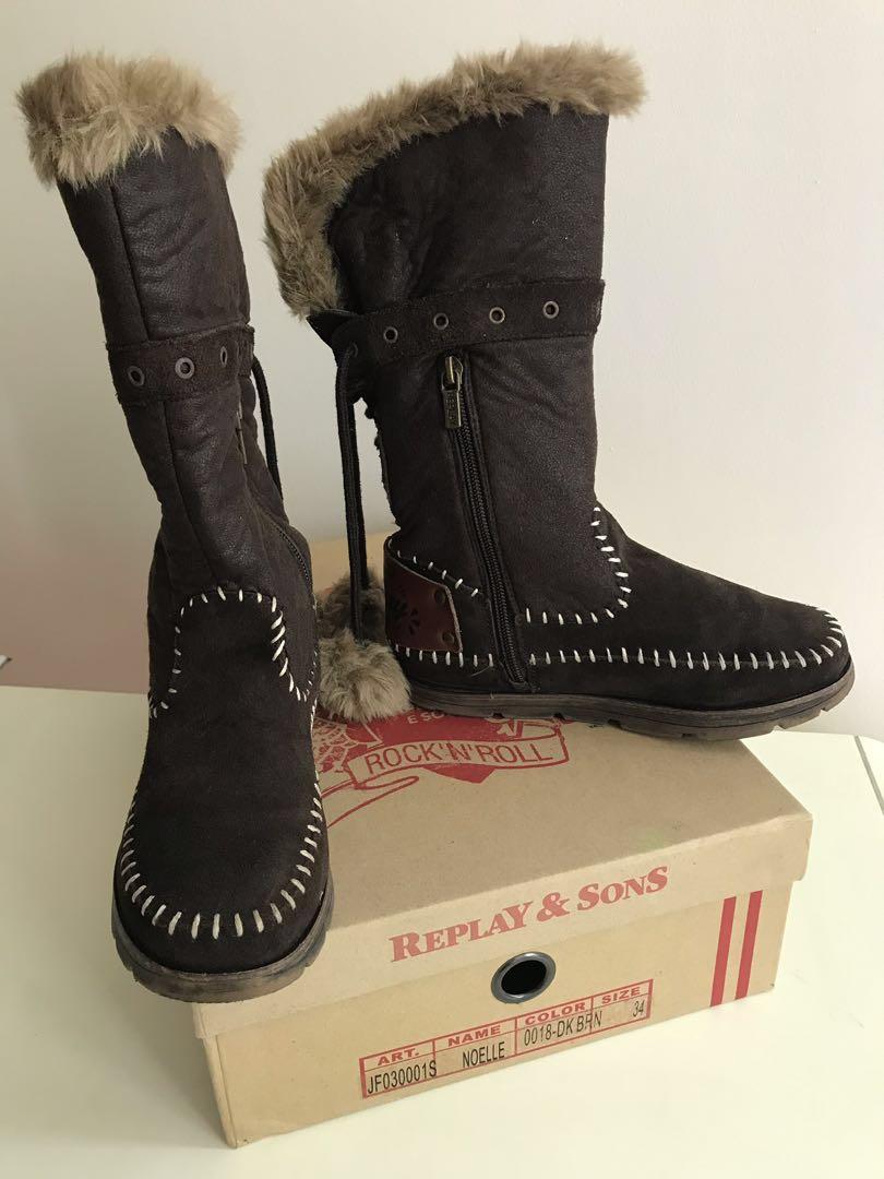 REPLAY Winter Boots Girls Shoes, Babies 