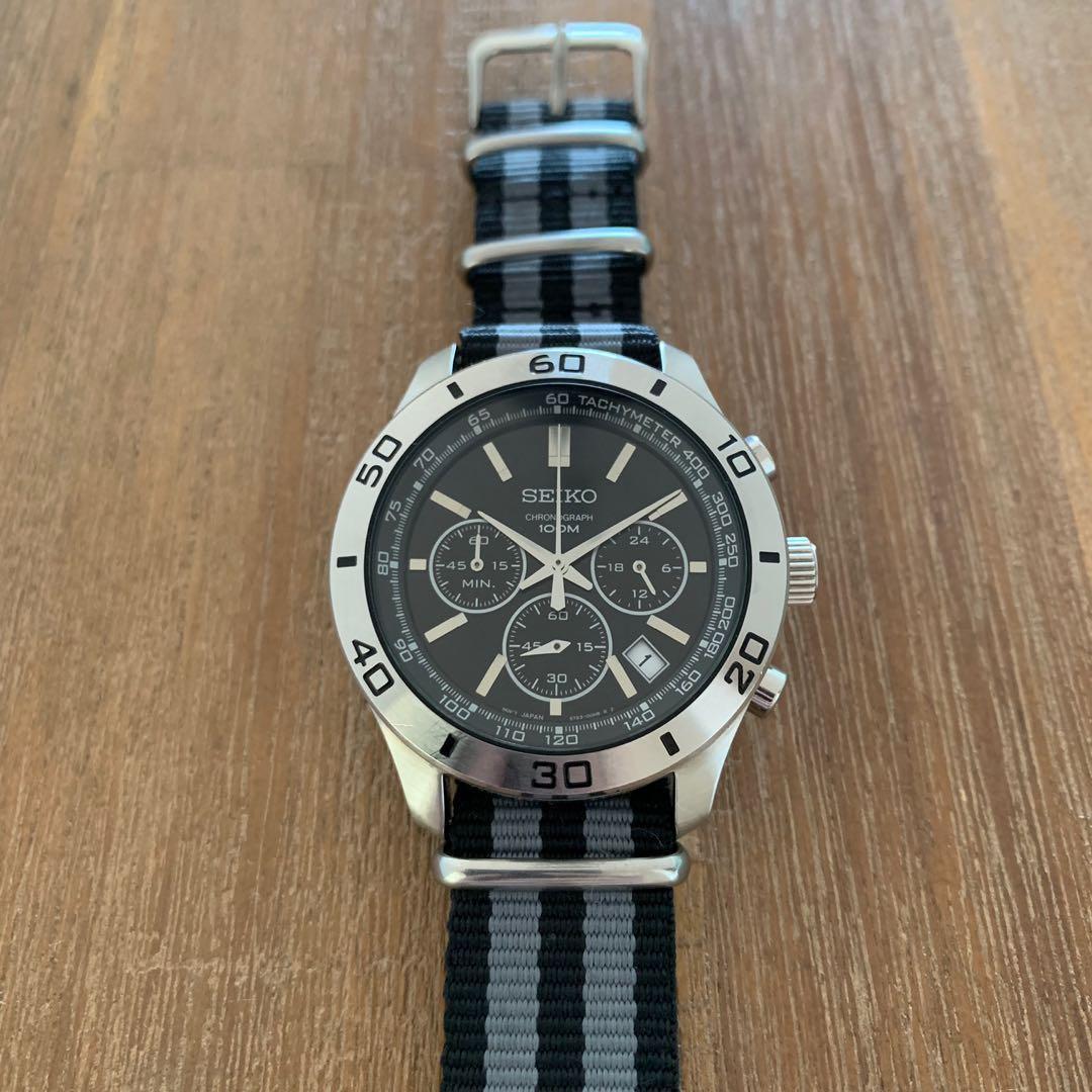 Seiko Chronograph Watch 6T63 NATO Strap, Men's Fashion, Watches &  Accessories, Watches on Carousell