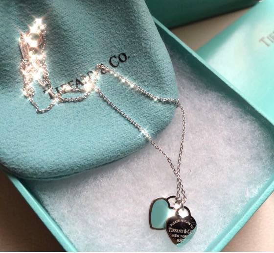 tiffany and co teal heart necklace