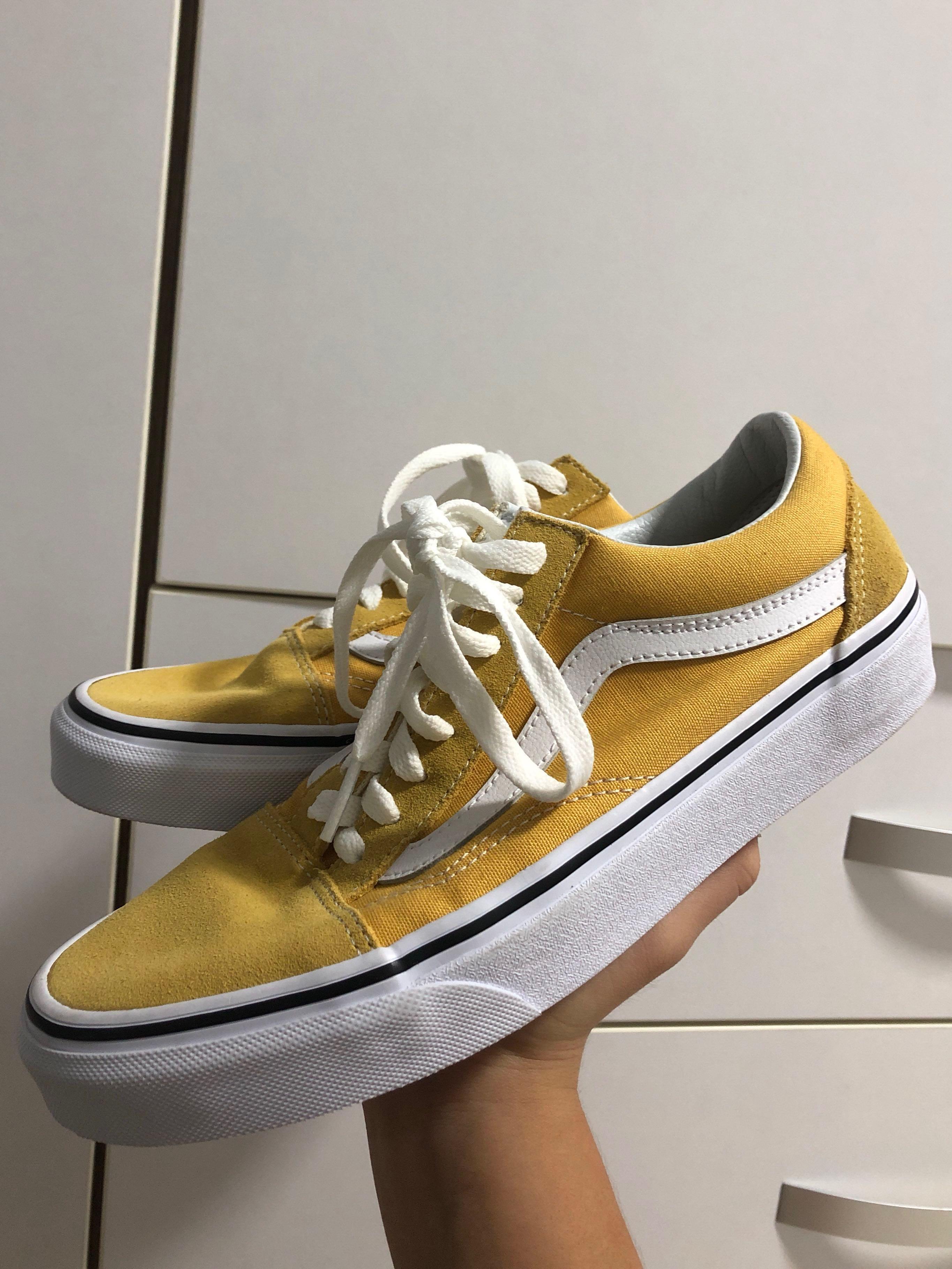 mustard yellow old skool vans