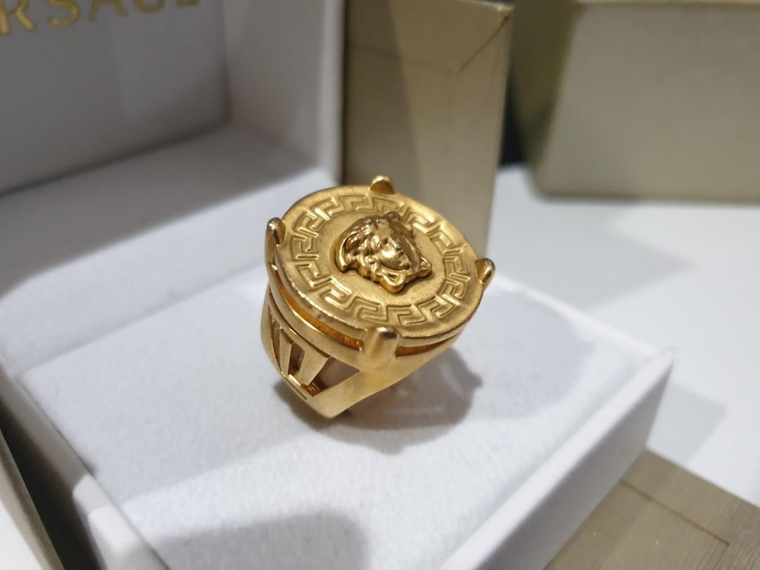 gold versace ring mens