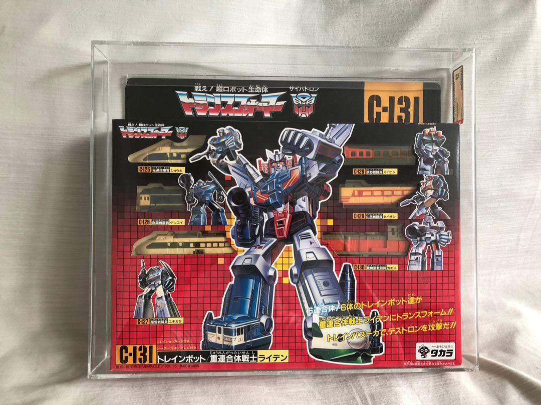 Vintage G1 Transformers Raiden Trainbot Giftset AFA 85 NM+, Hobbies