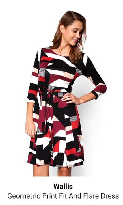 wallis geometric dress