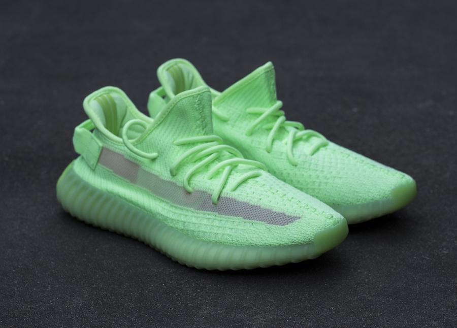 glow in the dark green yeezy