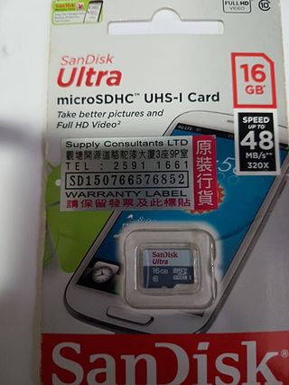 San Disk Micro SD Card Original 16GB64084527134339110