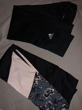 XS Adidas & cotton on leggings