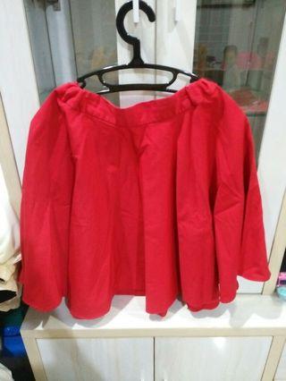 Red Skirt / midi skirt / rok merah cewek