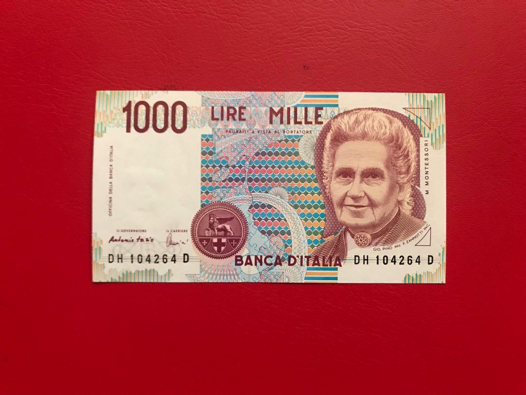 特价】全新意大利1000里拉纸币蒙台梭利辅导学生, 興趣及遊戲, 玩具& 遊戲類- Carousell
