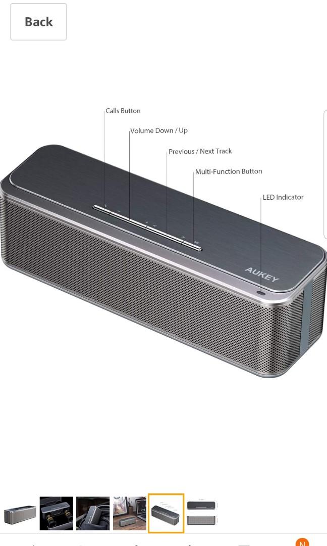 aukey bluetooth stereo speaker