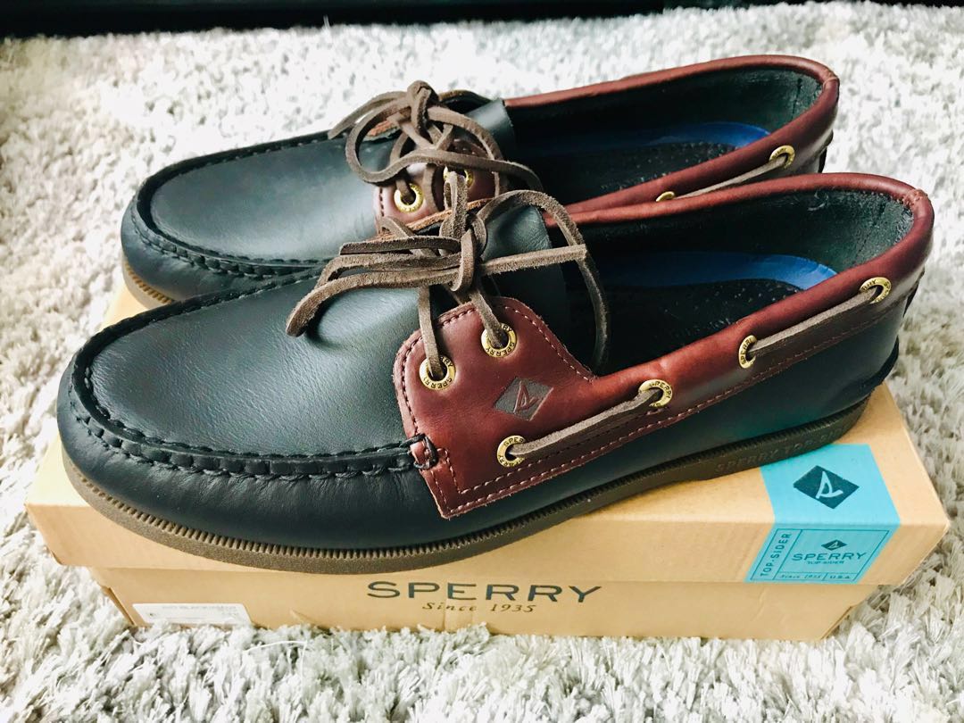 Sperry A O crossgrain Blk Amaretto