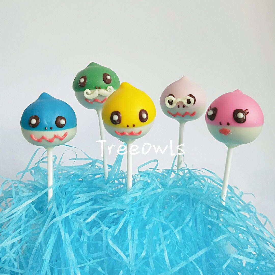 Baby Shark Cake Pops Baby Shark Cake Pops