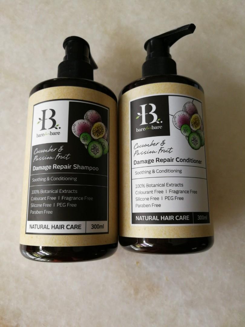 Bare For Bare Natural Hair Care Shampoo And Conditioner Set On