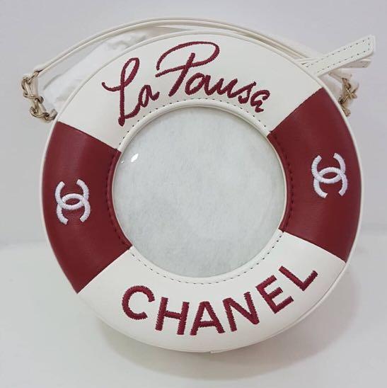 BNIB Limited Edition La Pausa Chanel Float Sling Bag Flap Red White