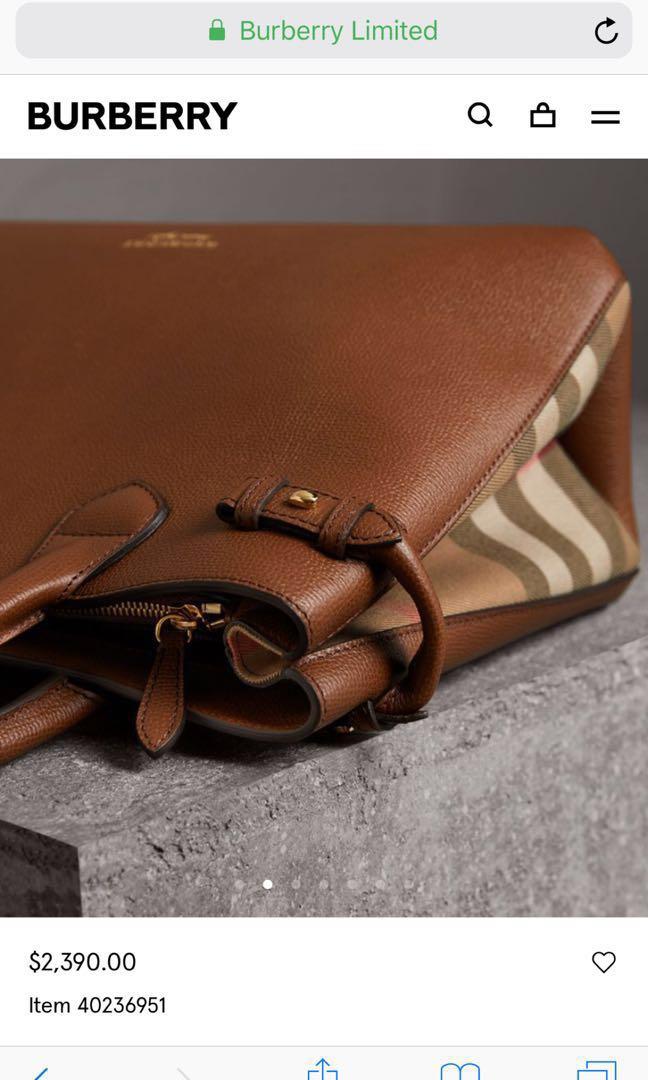The medium banner in shop leather and house check