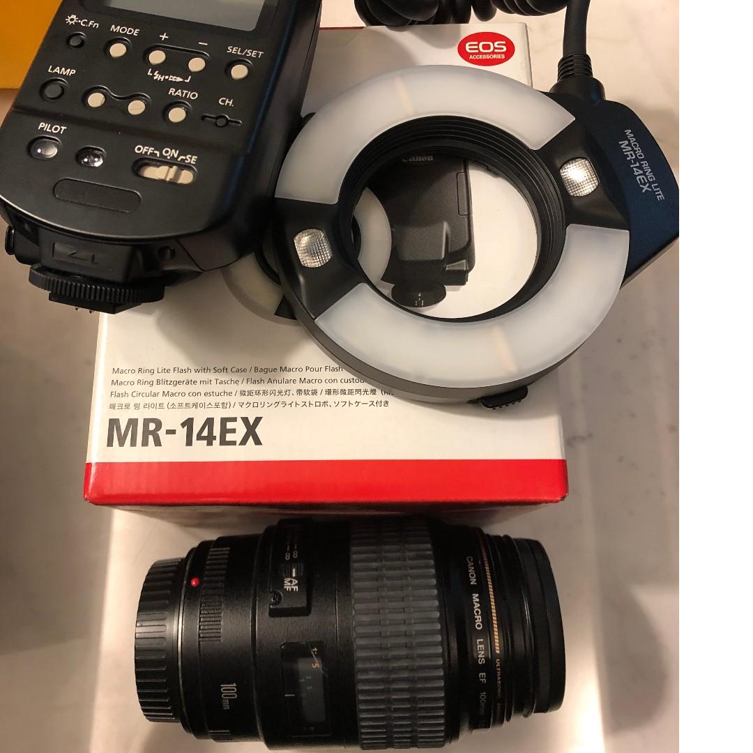 Reduced Canon Mr 14ex Ring Flash With Ef100mm F 2 8 Macro Usm