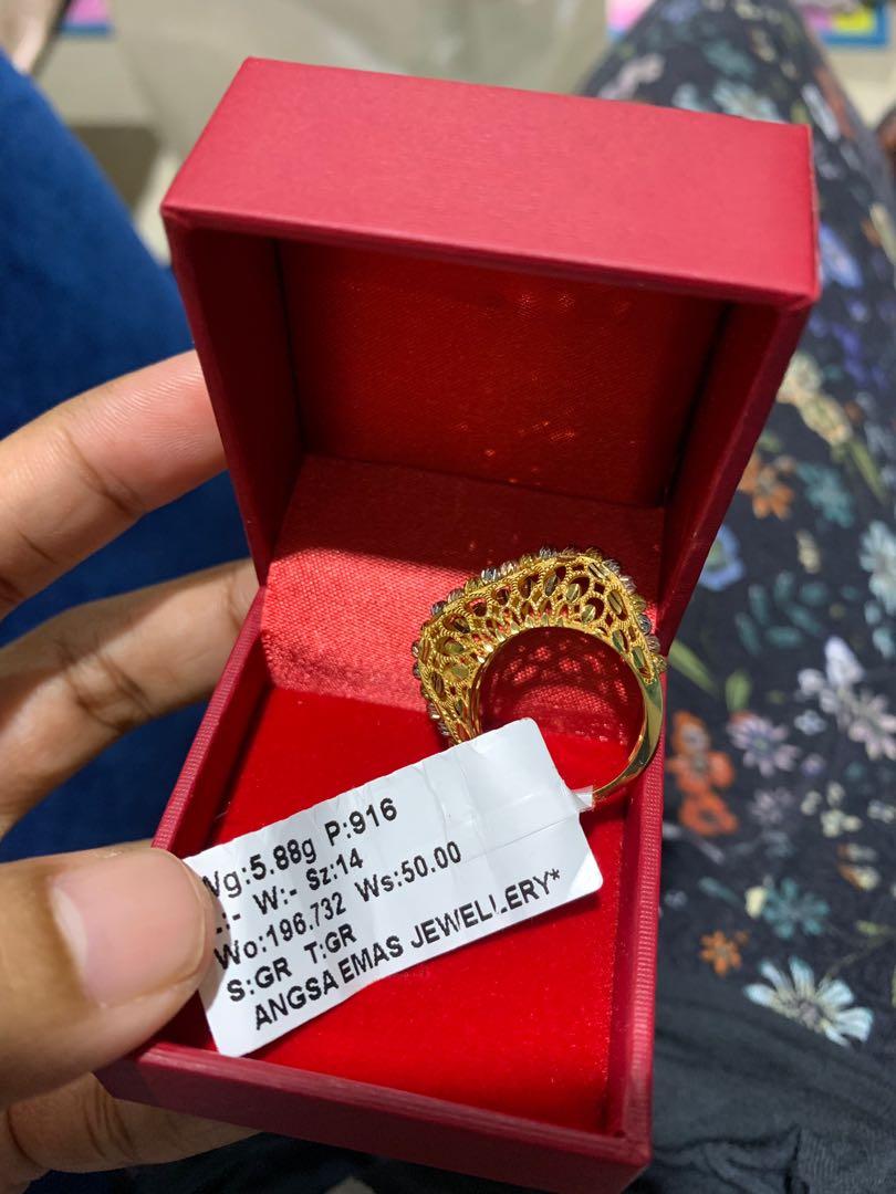 Cincin Emas 916 turkey design, Women's Fashion, Jewellery on Carousell