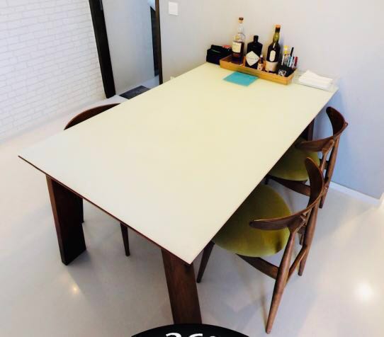 Designer Dining Table With Acid Etched Glass Top Furniture Tables Chairs On Carousell