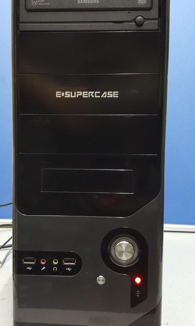 Desktop computer (Category: Computer Parts) located in Kuala Lumpur. Submitted by avenuebay (Listing ID 230552559, Image 1). Description: Intel pentium E5500 Asus mainboard 41 chip set 775 socket 2gb ddr 3 ram 500gb hdd Graphic card 1g ddr2, 128bit.