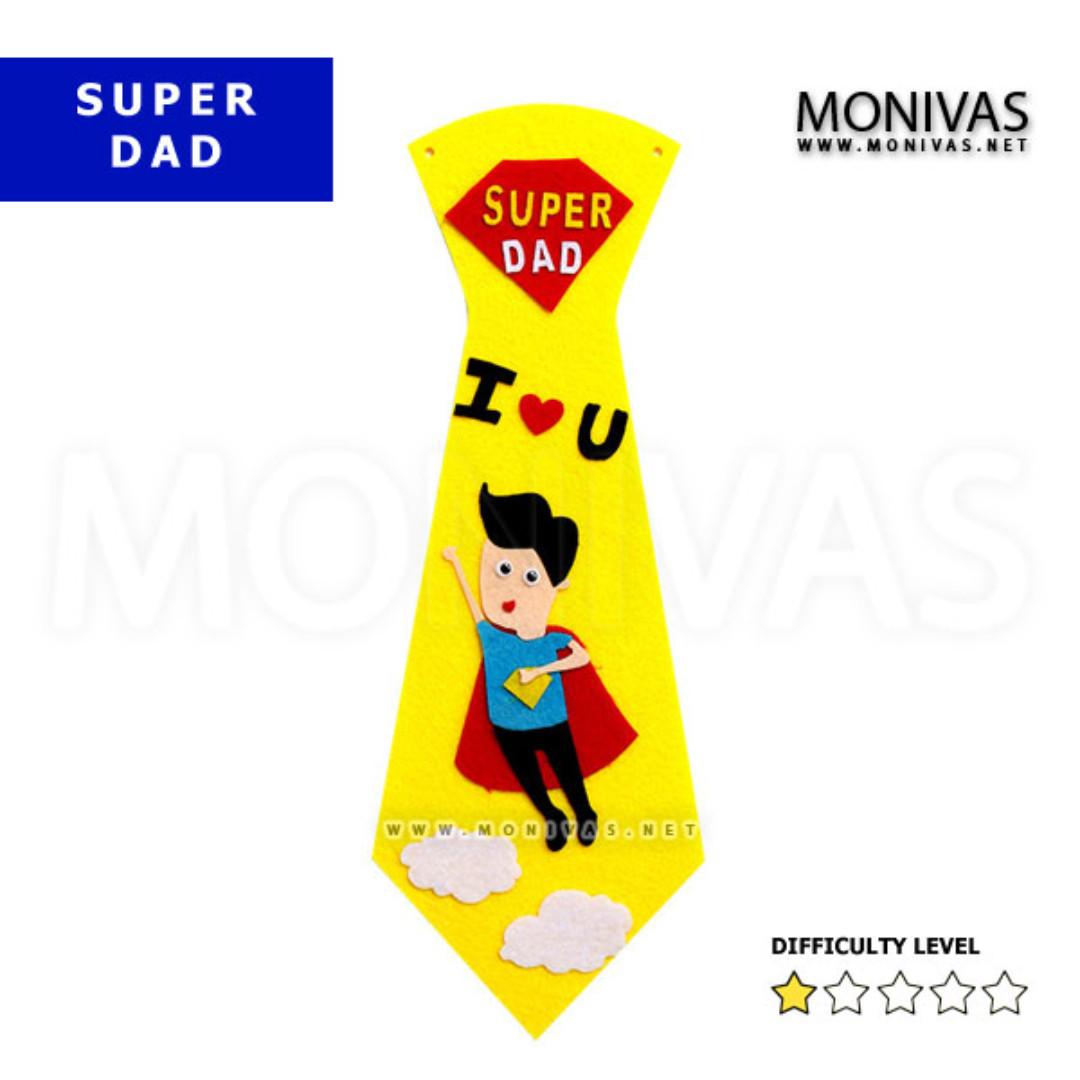 Diy Father S Day Super Dad Necktie Crafting Kit Creative Birthday