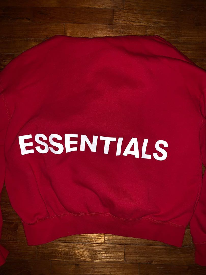 red essentials hoodie