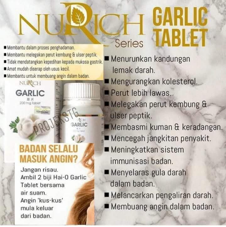 Garlic Tablet Health Beauty Face Skin Care On Carousell