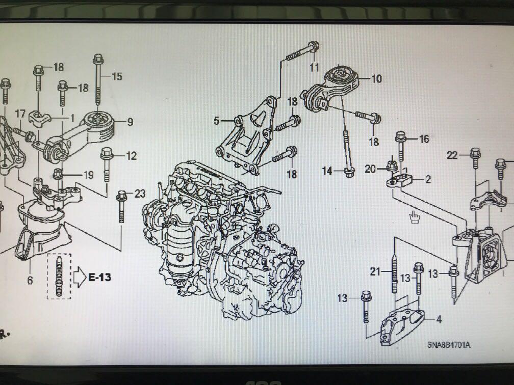 Honda Fd1 engine mounting set, Car Accessories, Accessories on 