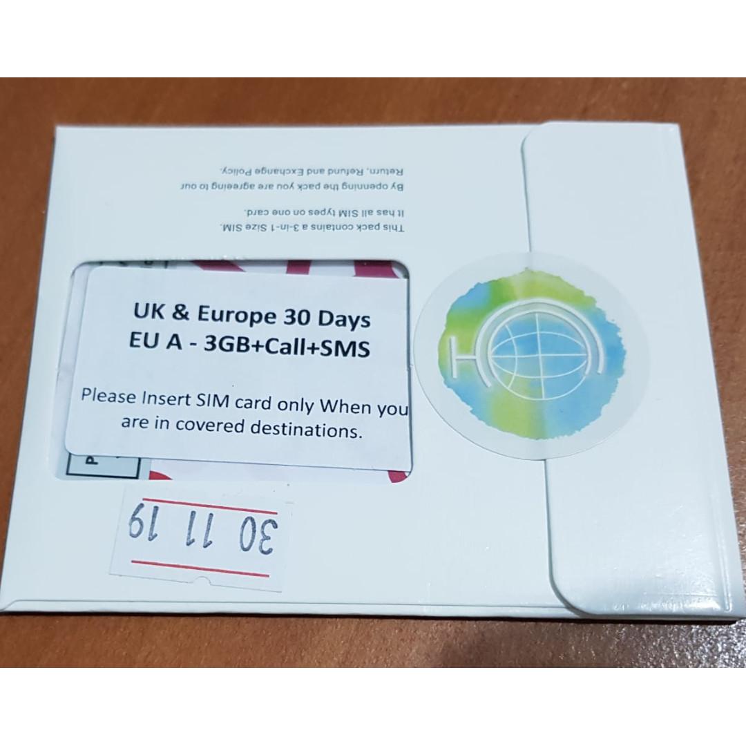 ICC Data SIM Calling Card with 30 days/ 3GB/500mins call/Unlimited SMS