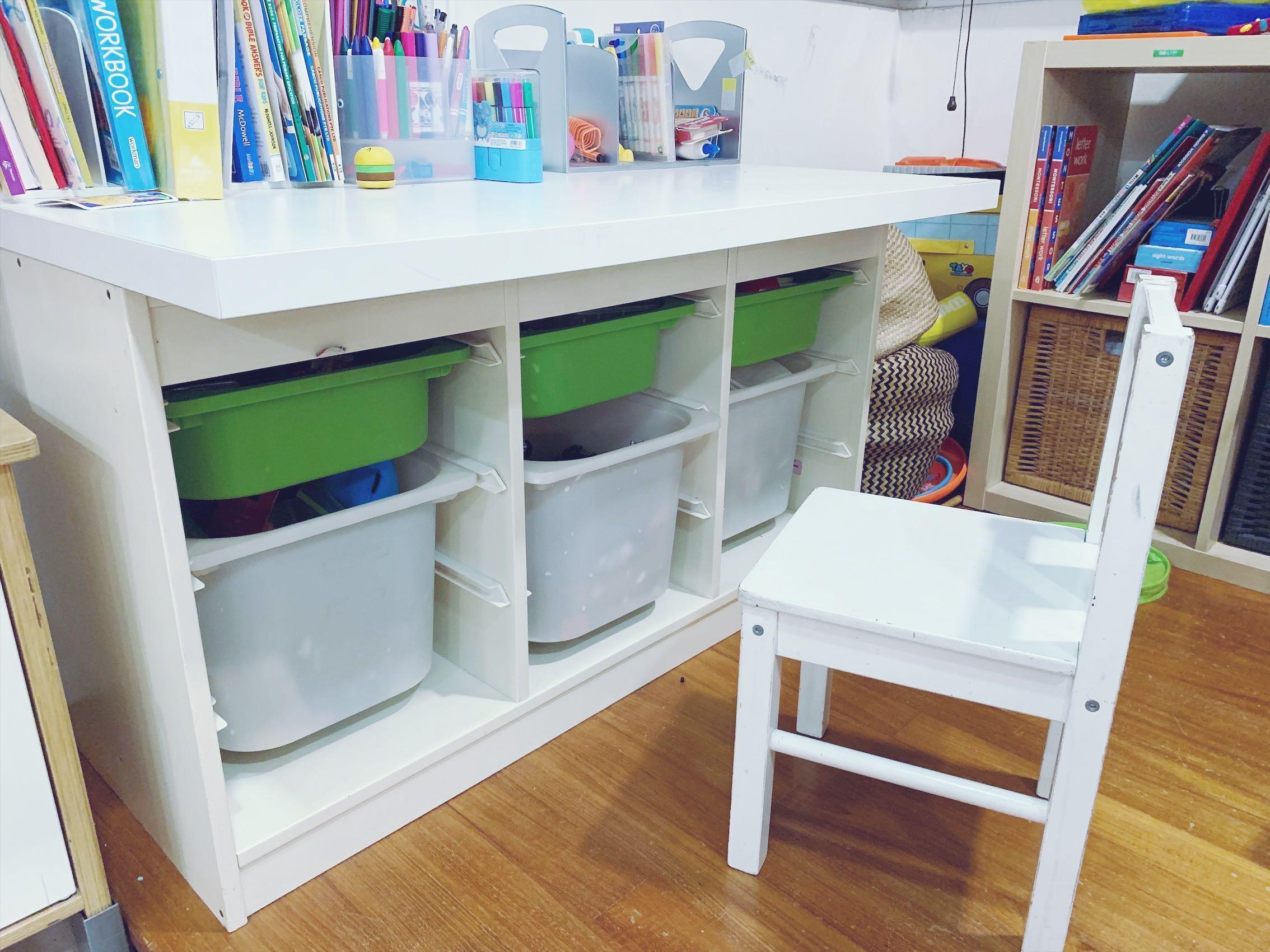 Ikea Drawers Play Table Desk Trofast Kids Furniture Shelves