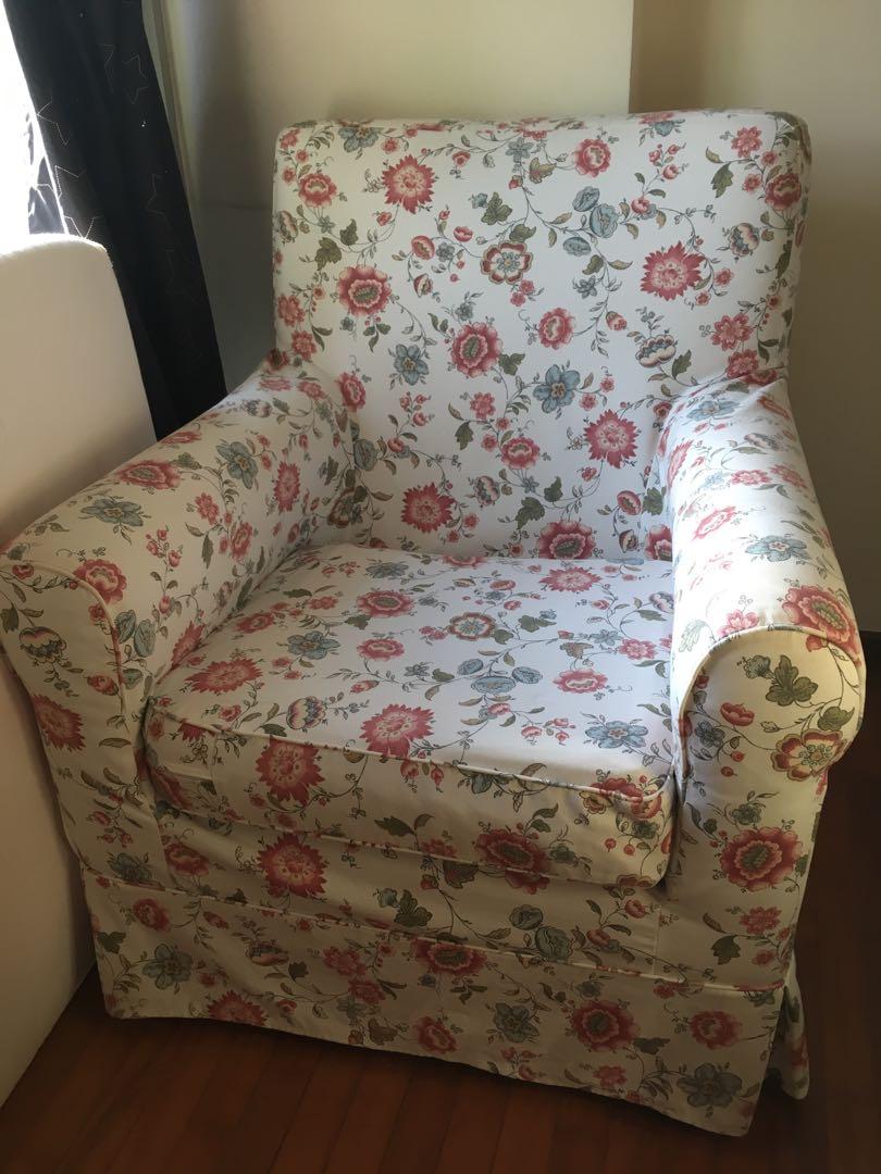 Ikea ektorp sofa floral, Furniture & Home Living, Furniture, Sofas on