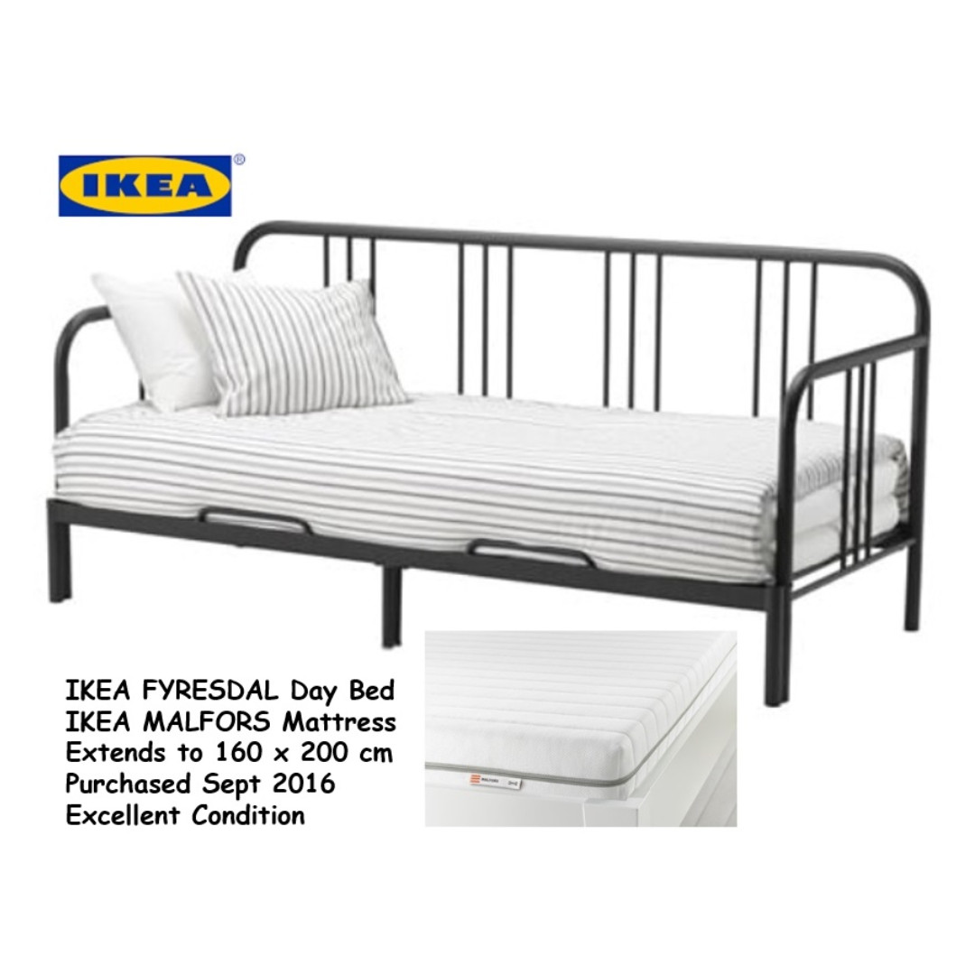 Ikea Fyresdal Day Bed With 2 Ikea Malfors Foam Mattresses