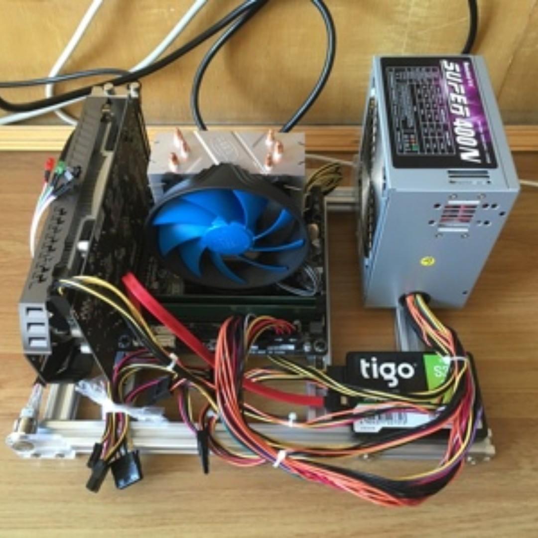 Itx Small Foot Print Test Bench Computer Chassis Bnib Silver