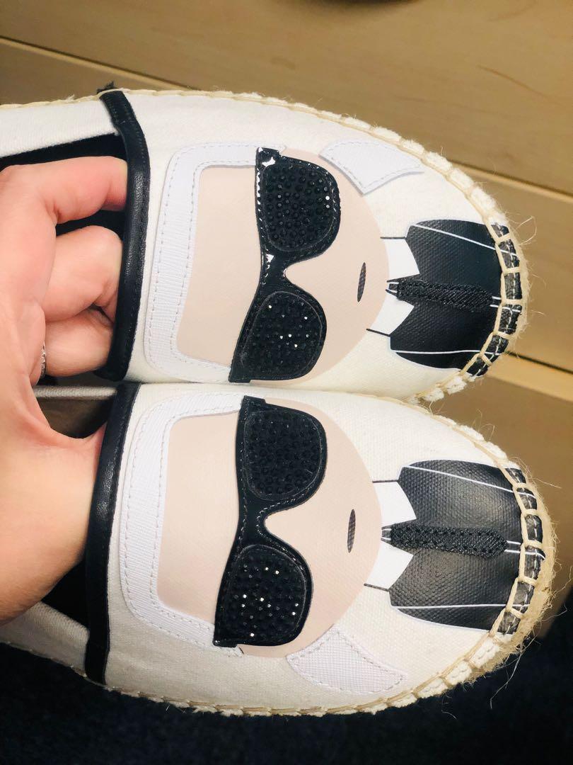 Karl Lagerfeld Espadrilles Flats Authentic, Women's Fashion, Footwear