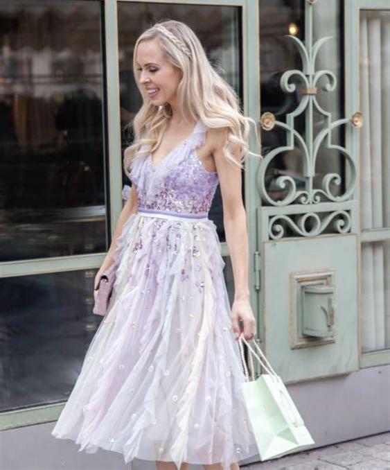 Needle Thread rainbow dress macaron color tone medium length dress Carousell