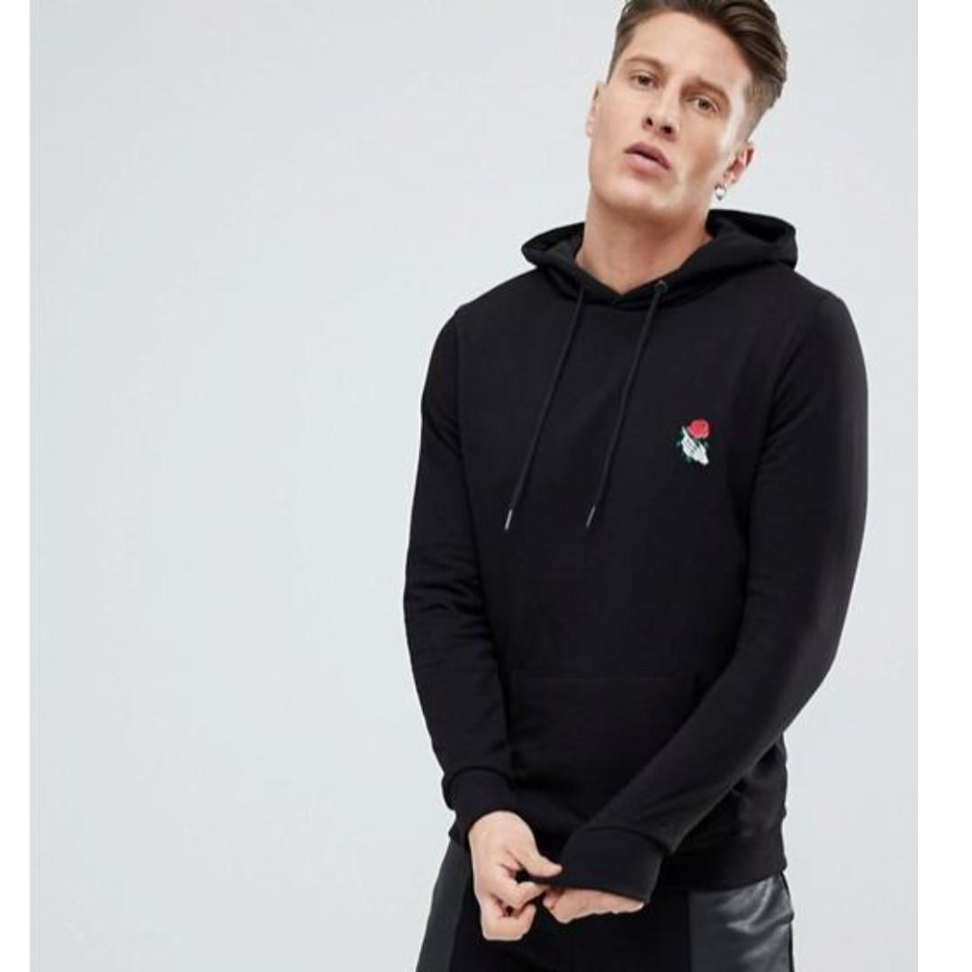 new look mens black hoodie