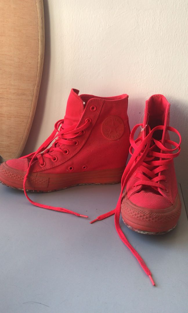 converse neon pink high tops