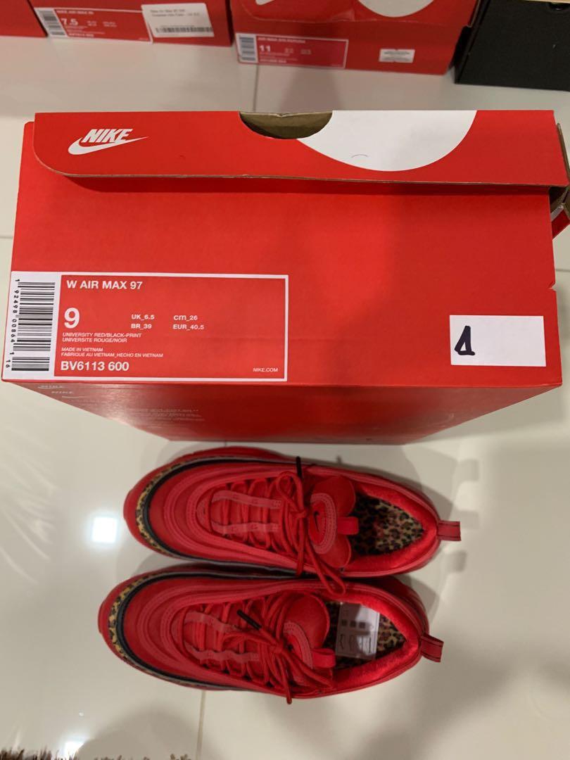 Red cheap leopard nikes
