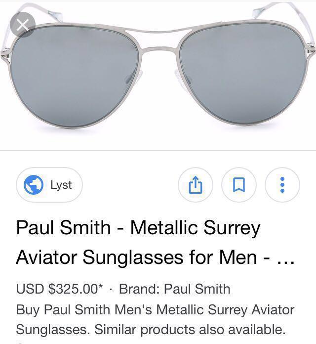 Original Paul Smith Surrey Aviator Sunglasses Men s Fashion Watches Accessories Sunglasses Eyewear on Carousell