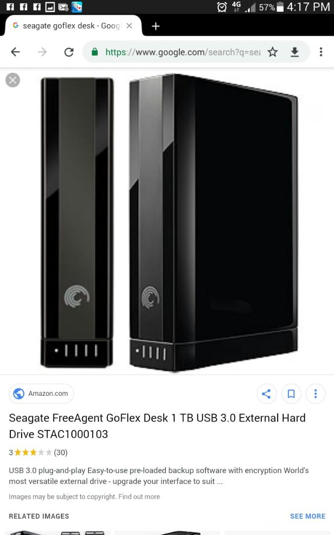 Seagate Freeagent Goflex Desk 1 Tb Usb 3 0 External Hard Drive