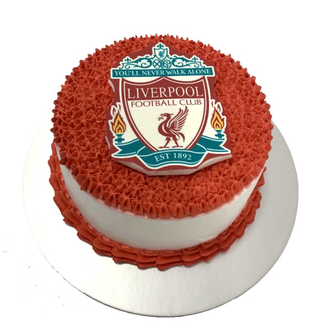 Sports Soccer Liverpool Icing Image On Fondant Vanilla Chocolate