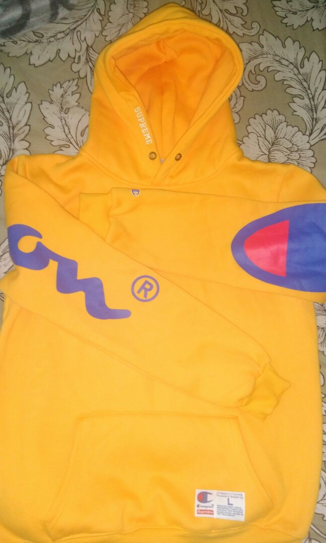 supreme champion yellow hoodie