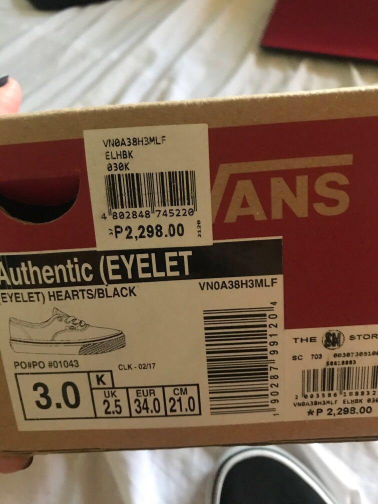 vans size 7 in cm