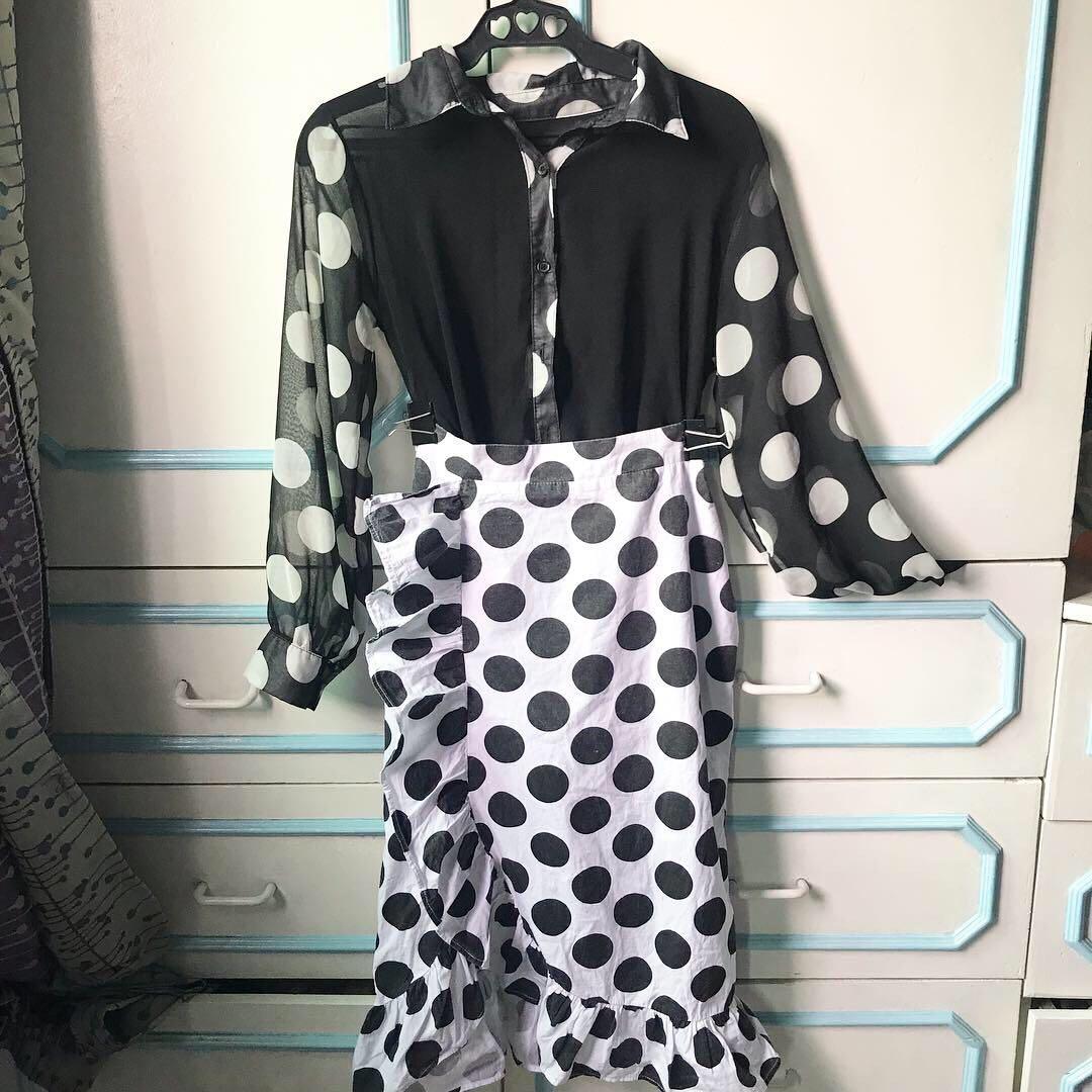 polka dot skirt and top
