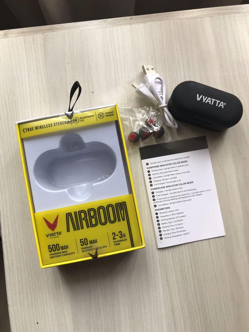 Vyatta Airboom TWS Earphone SECOND BAGUS