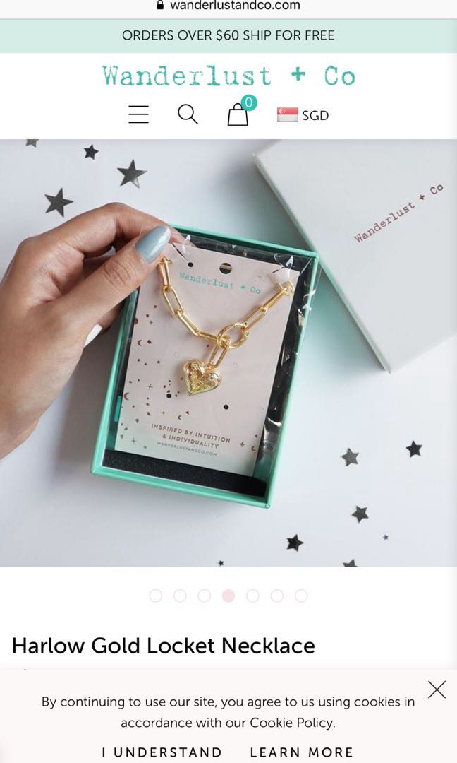 Wanderlust Co Harlow Gold Locket Bracelet Luxury Accessories On Carousell