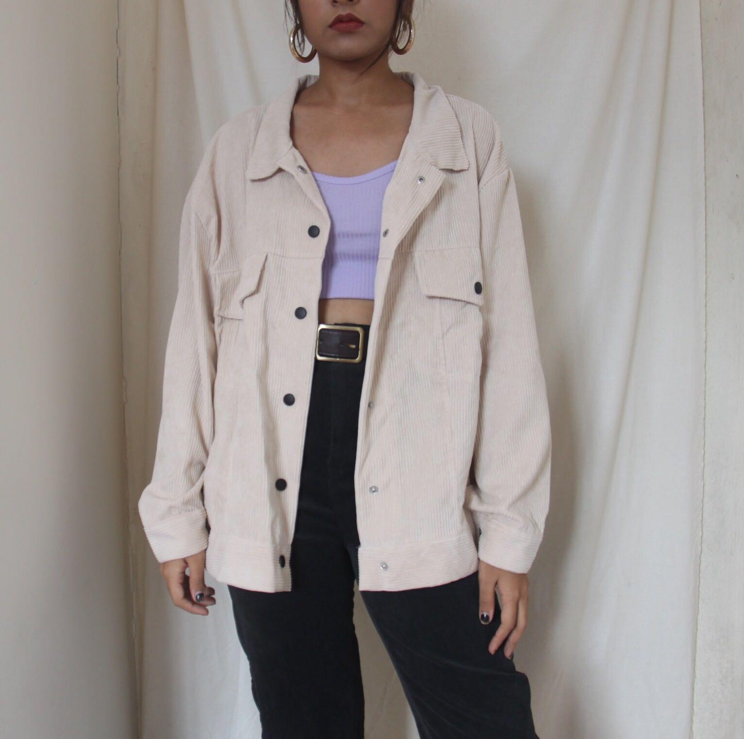 corduroy white jacket
