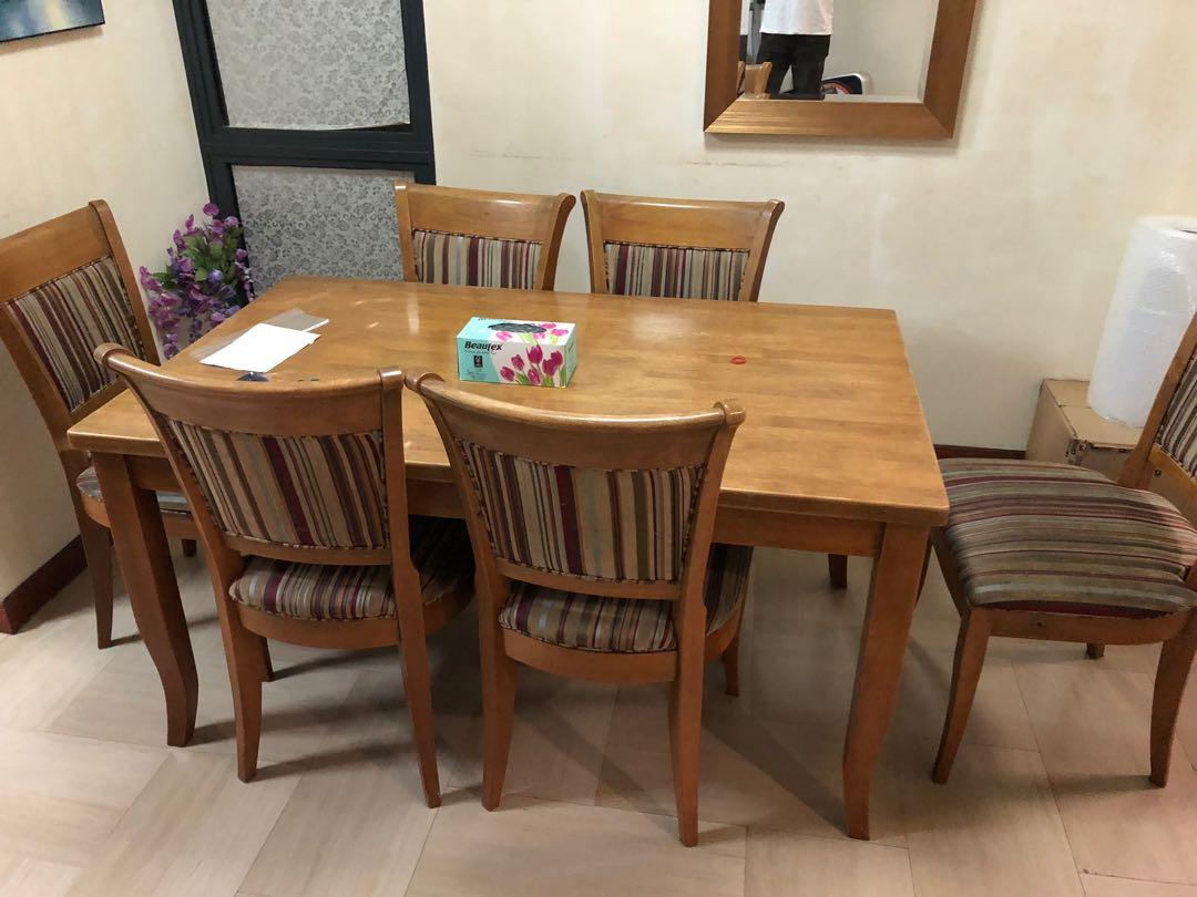 Wooden Dining Table N Chairs Furniture Tables Chairs On Carousell