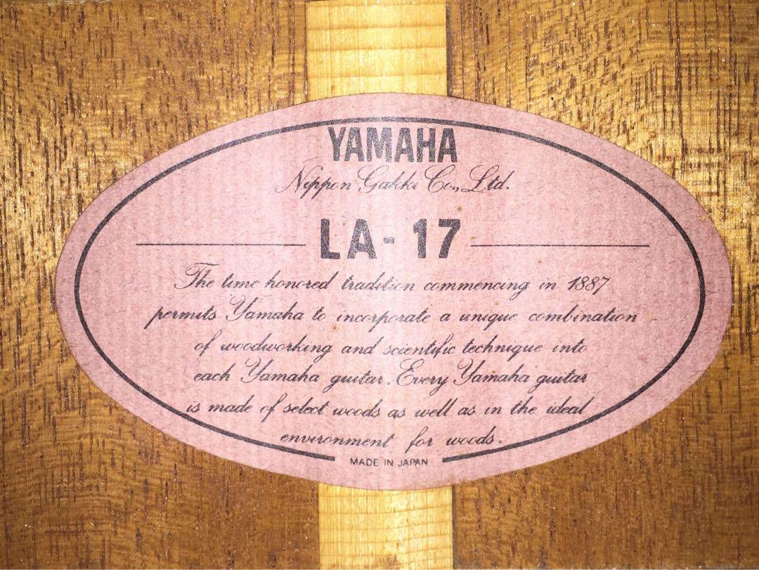 Yamaha LA17 All Solid Body Acoustic Guitar, Hobbies & Toys, Music